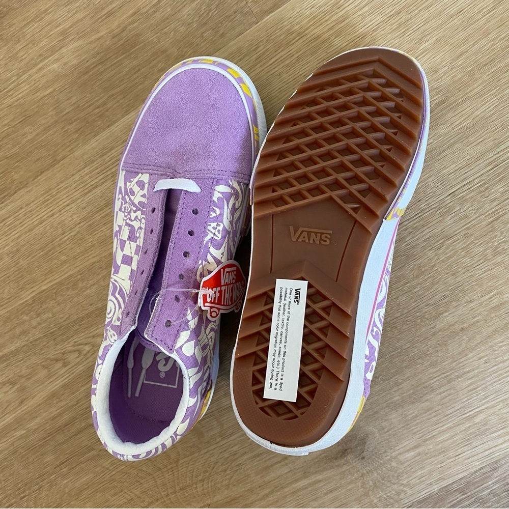 Vans Old Skool Stacked Wavy Days Platform Skate Shoes Purple Size 7 Women's - Picture 3 of 10
